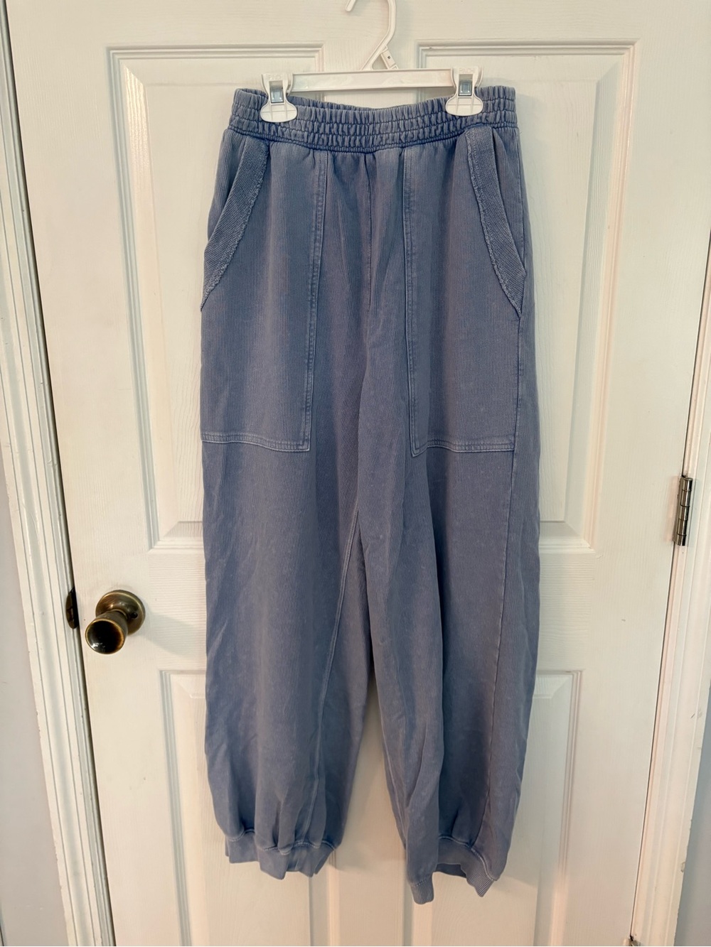 new aerie Slate Blue Elastic-Waist Jogger Pants